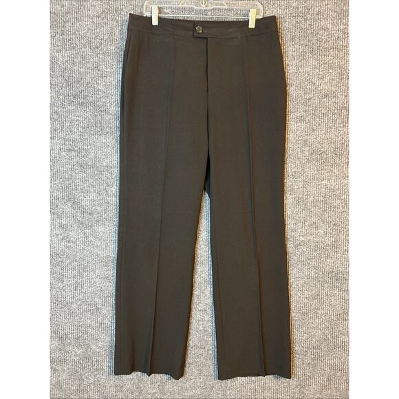 NYDJ Womens Dress Pants Trousers Size 14 Black Mid Rise Office Career Business - Picture 1 of 9